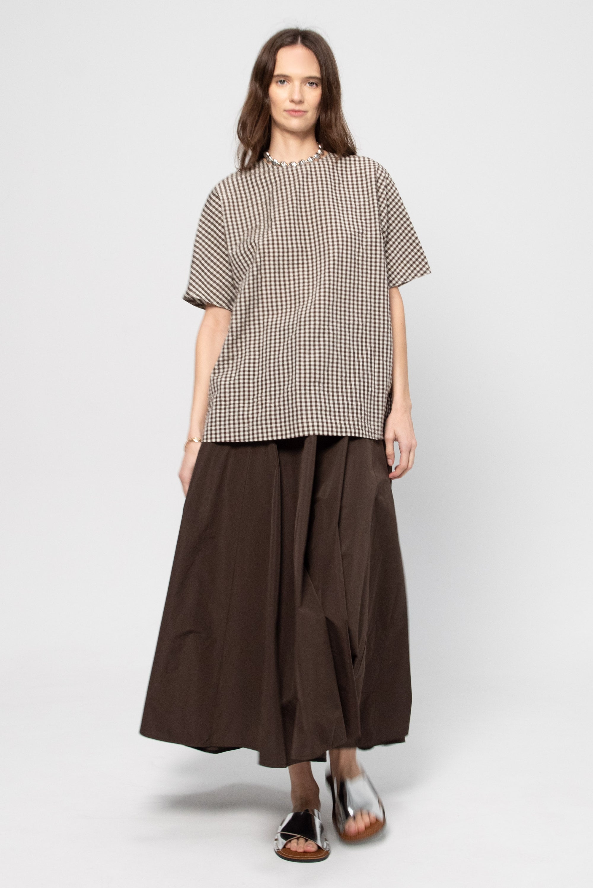 Optical Skirt, Brown