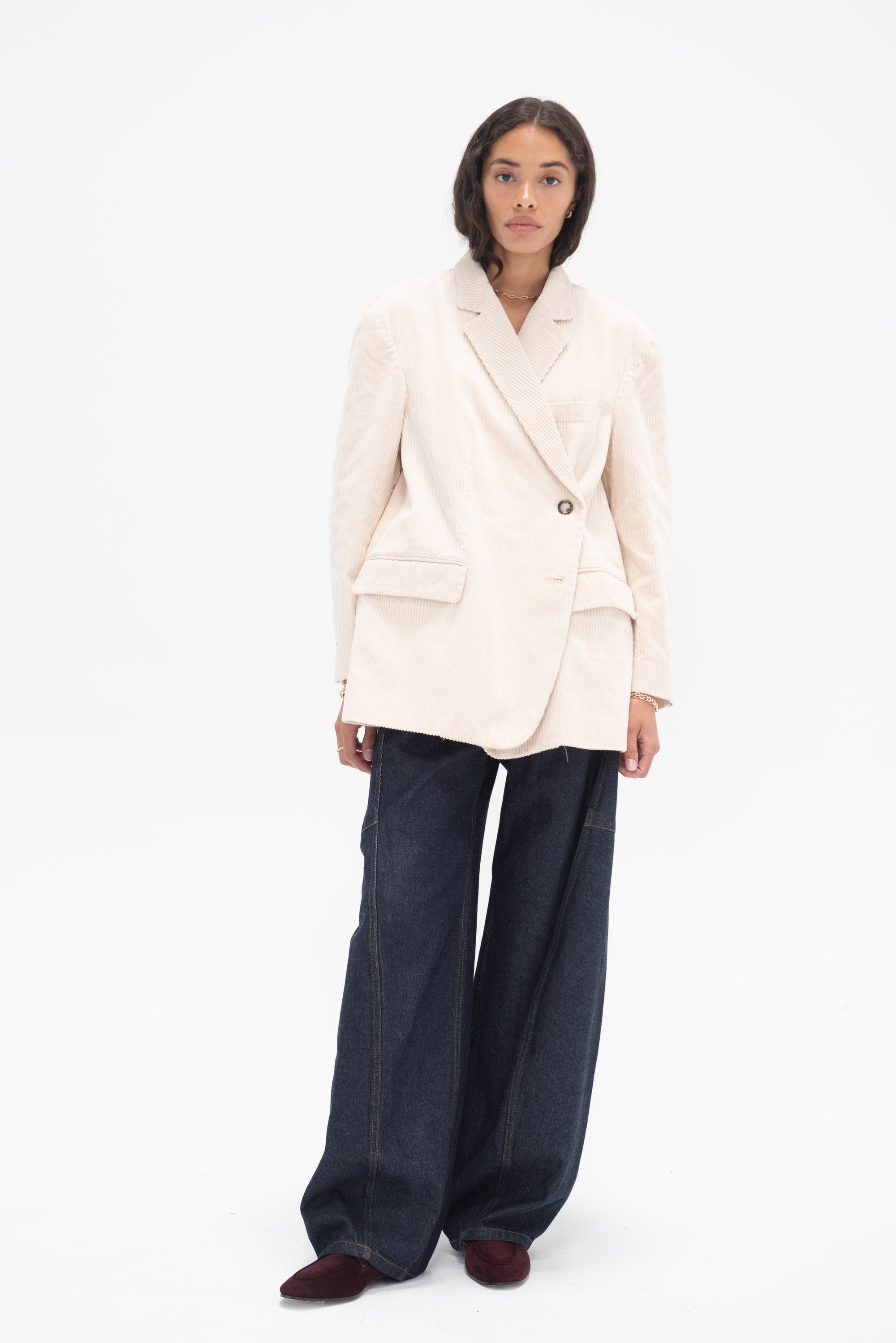 HACHE - Over Blazer, White Wool