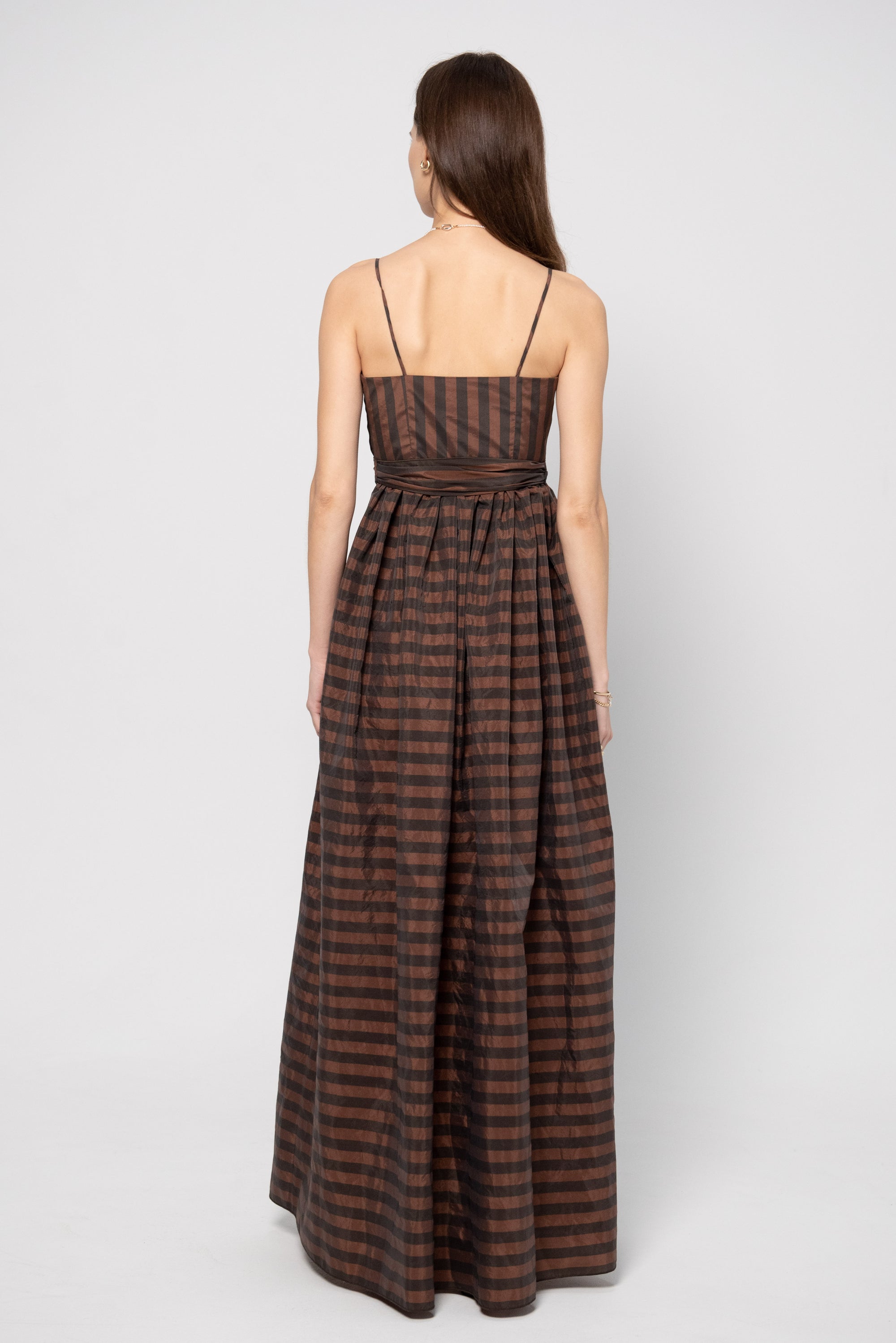 Capital Dress, Brown Stripe