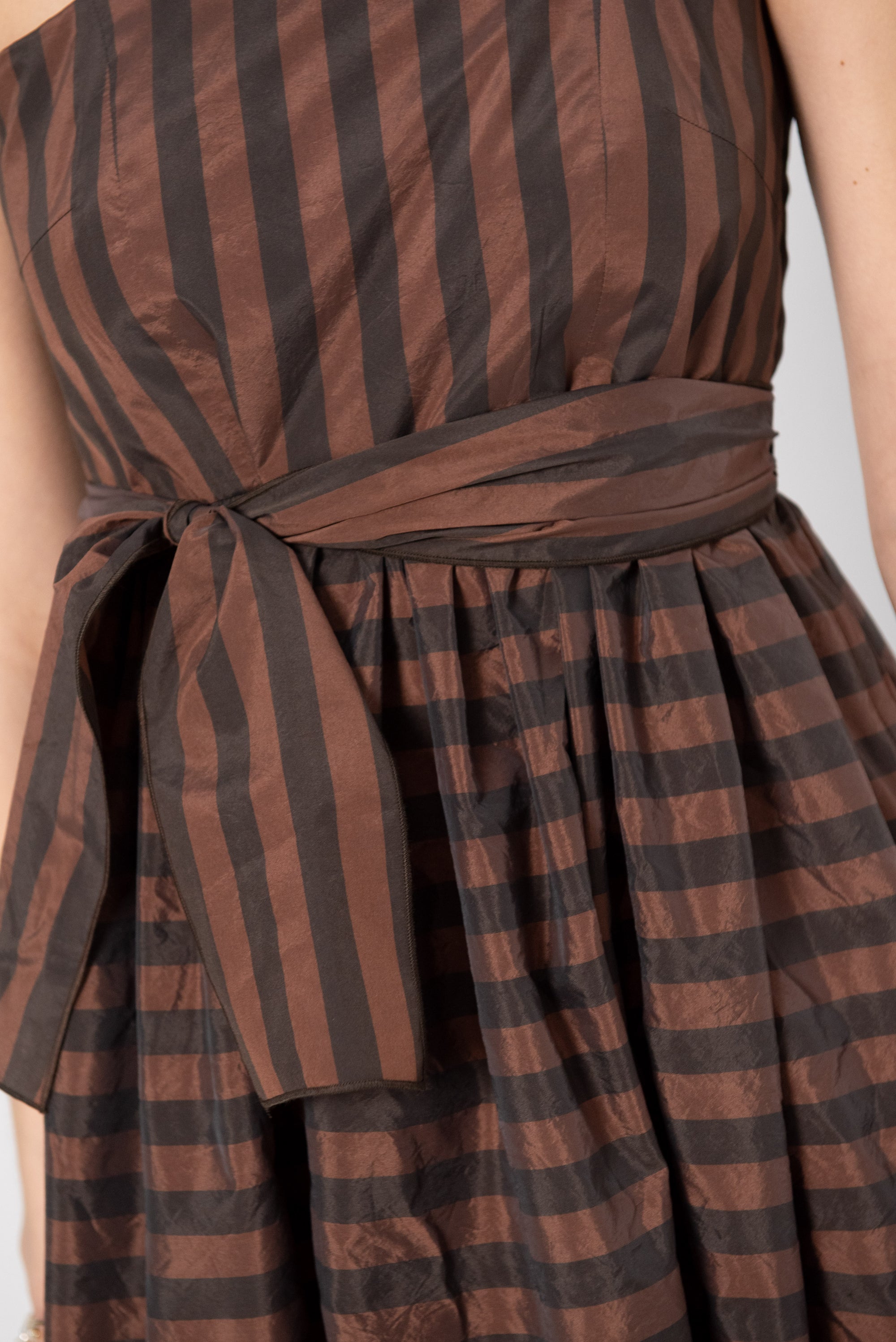 Capital Dress, Brown Stripe