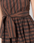 Capital Dress, Brown Stripe