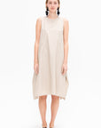 Trapezio Dress, Beige