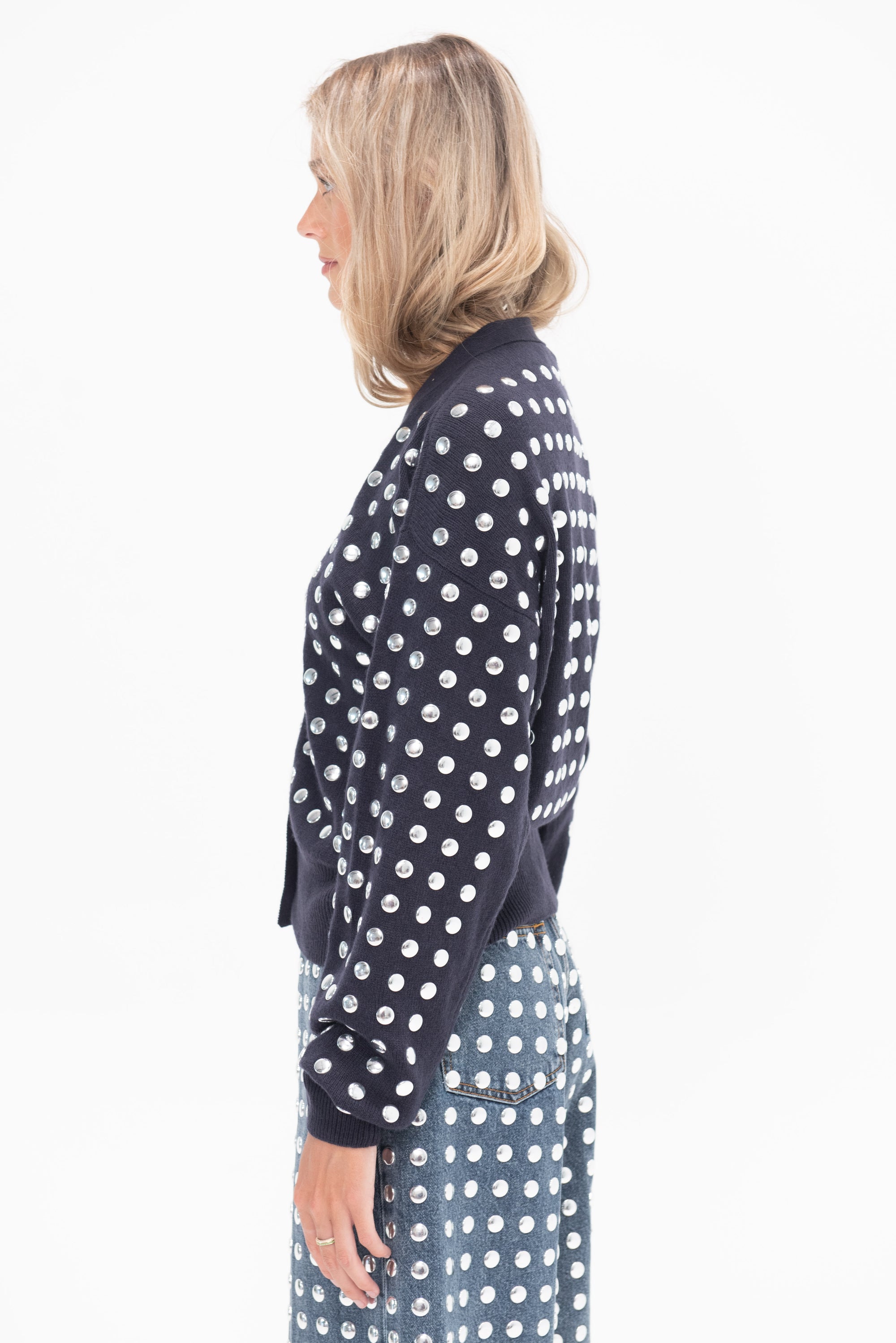 HAIKURE - Chelsea Cardigan, Navy