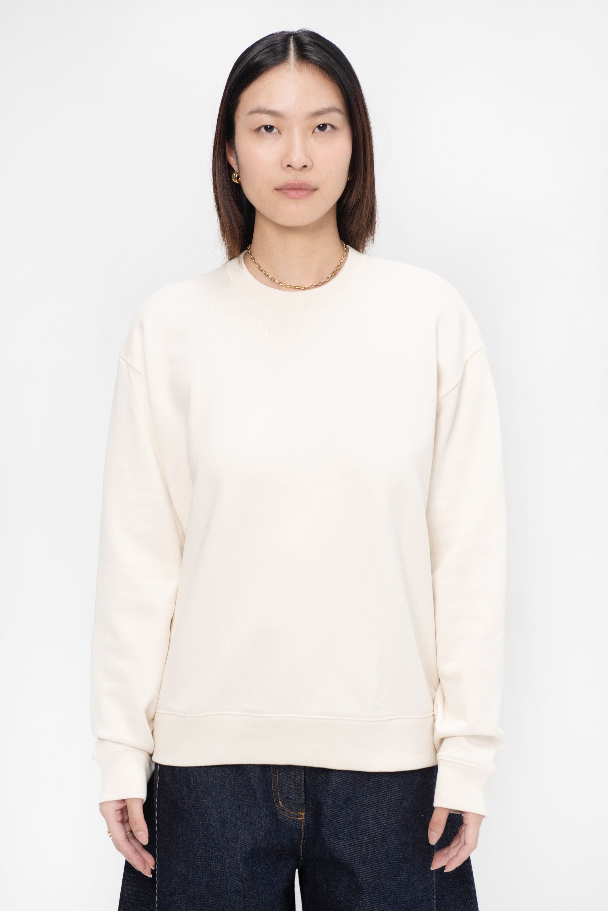 HÅNDVÆRK - Crew Neck Sweatshirt, Ivory