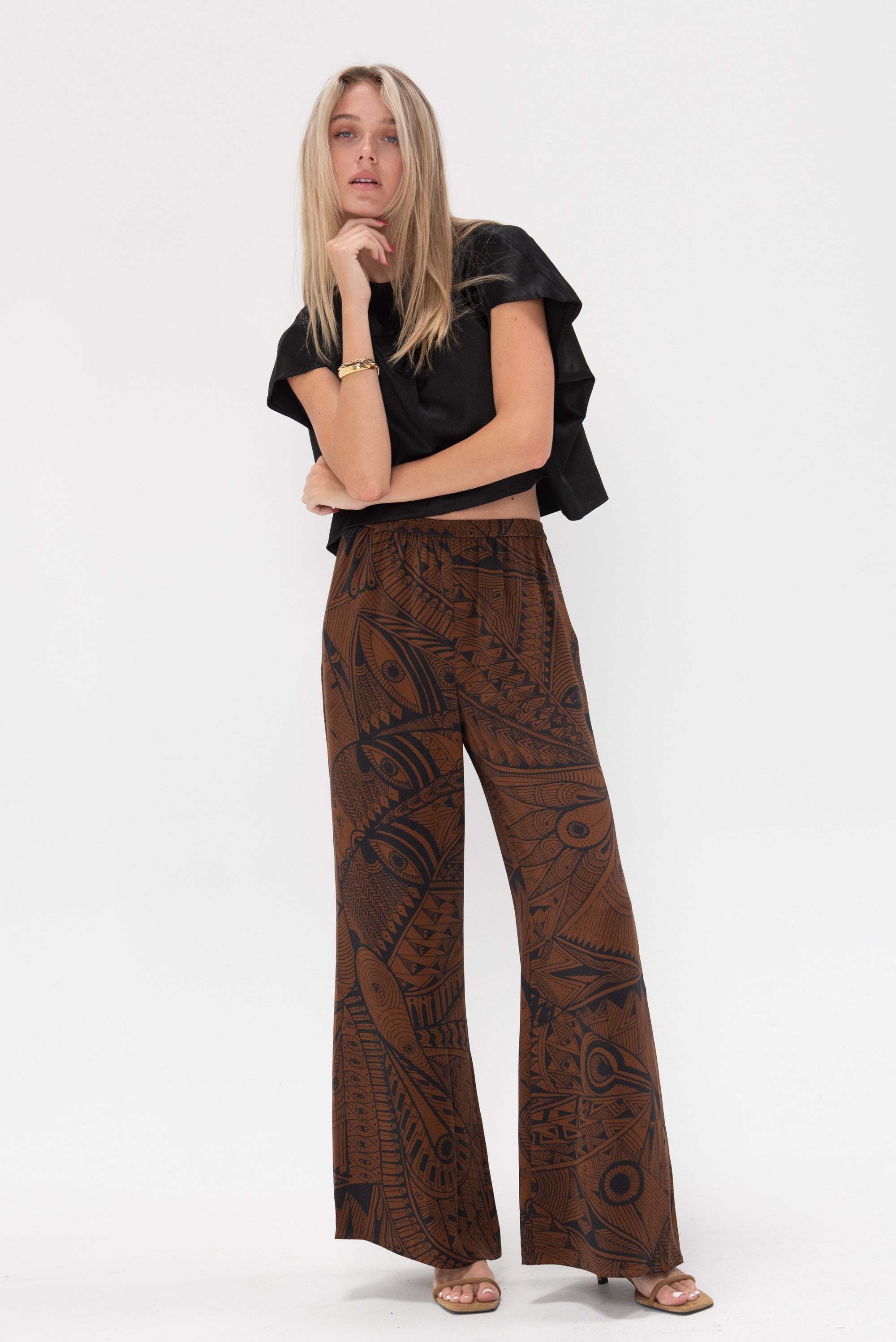 HEIRLOME - Isla Trouser, Clay &amp; Black