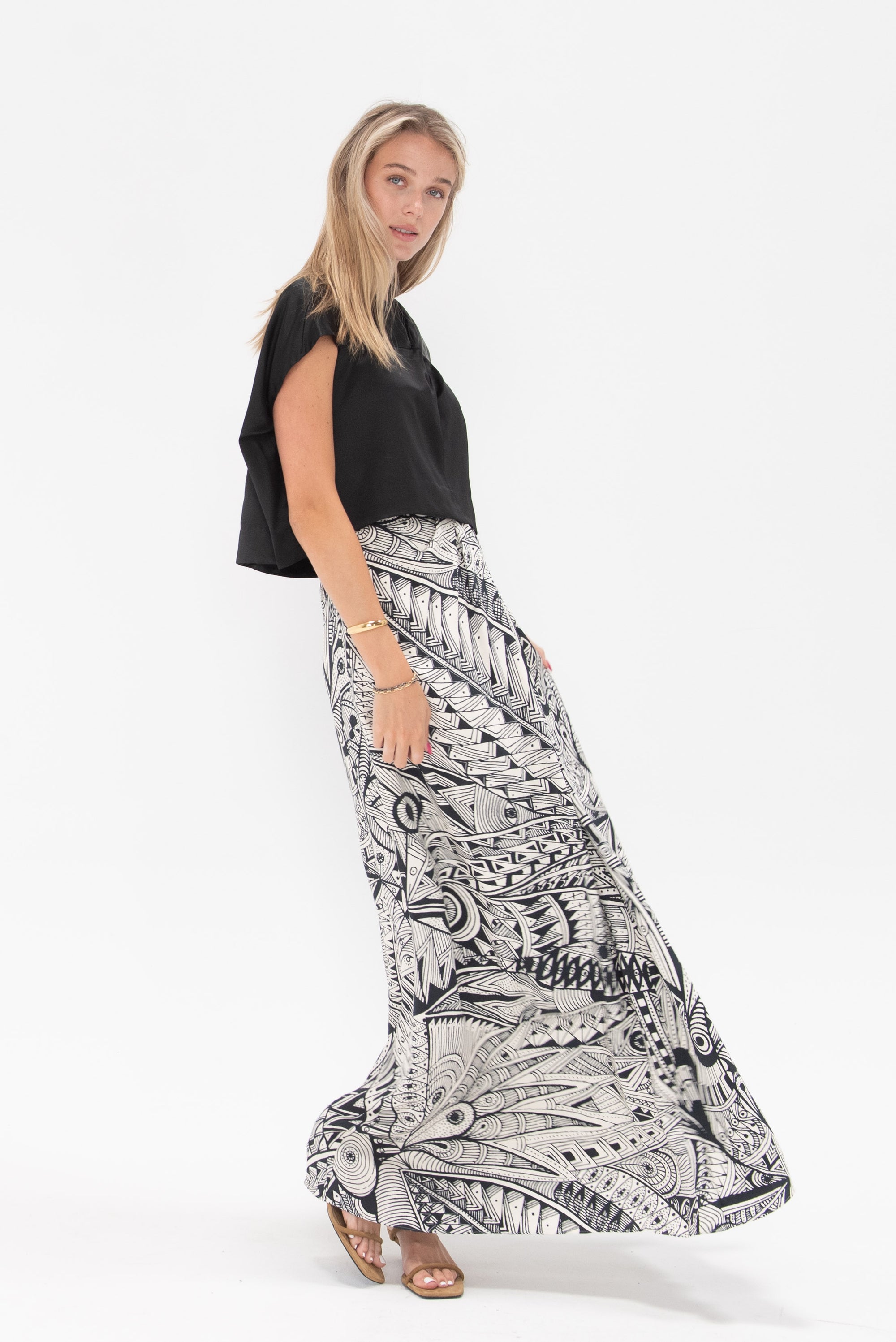 HEIRLOME - Leticia Skirt, Ivory & Black