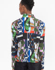 HENRIK VIBSKOV - Knight Plisse Shirt, Kaleidoscope Tetris