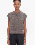 HENRIK VIBSKOV - Six End Knit Vest, Black Lavender Green Square