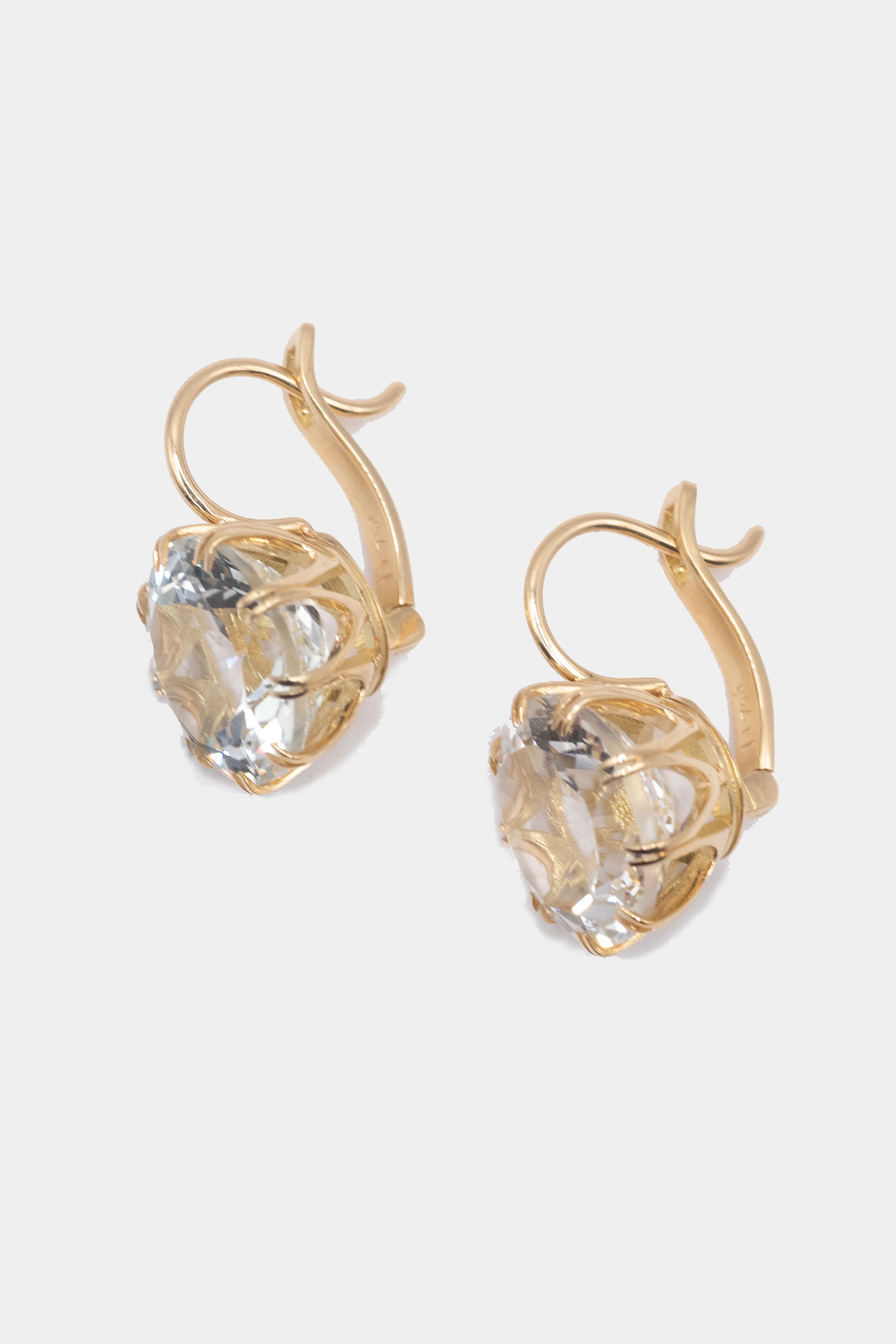 ILEANA MAKRI - Small Crown Earring, White Topaz