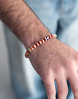 Stripe Bracelet, Brown Agate