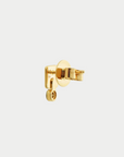 Floating Diamond Medium Tile Stud, Yellow Gold