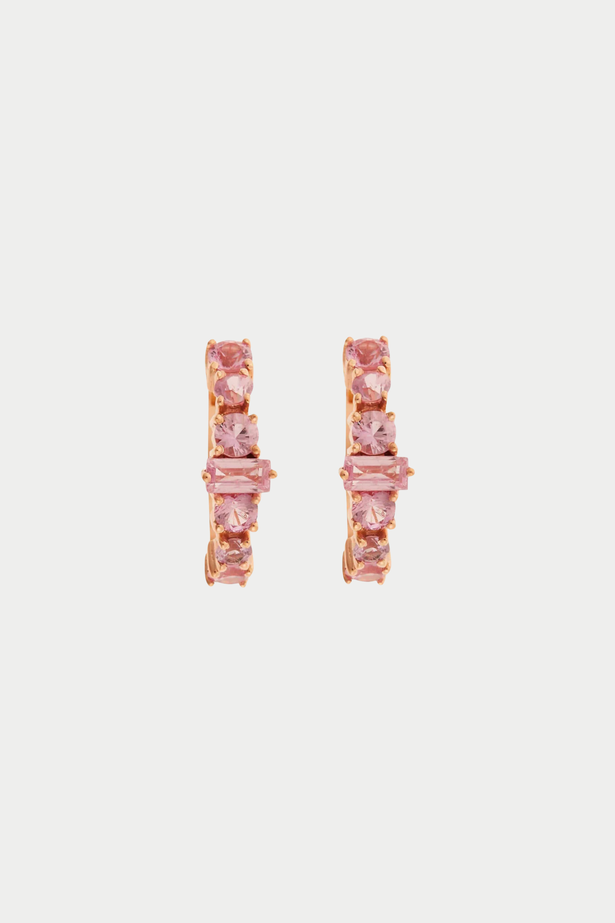 ILEANA MAKRI - Round Rivulet Hoops, Pink Sapphire