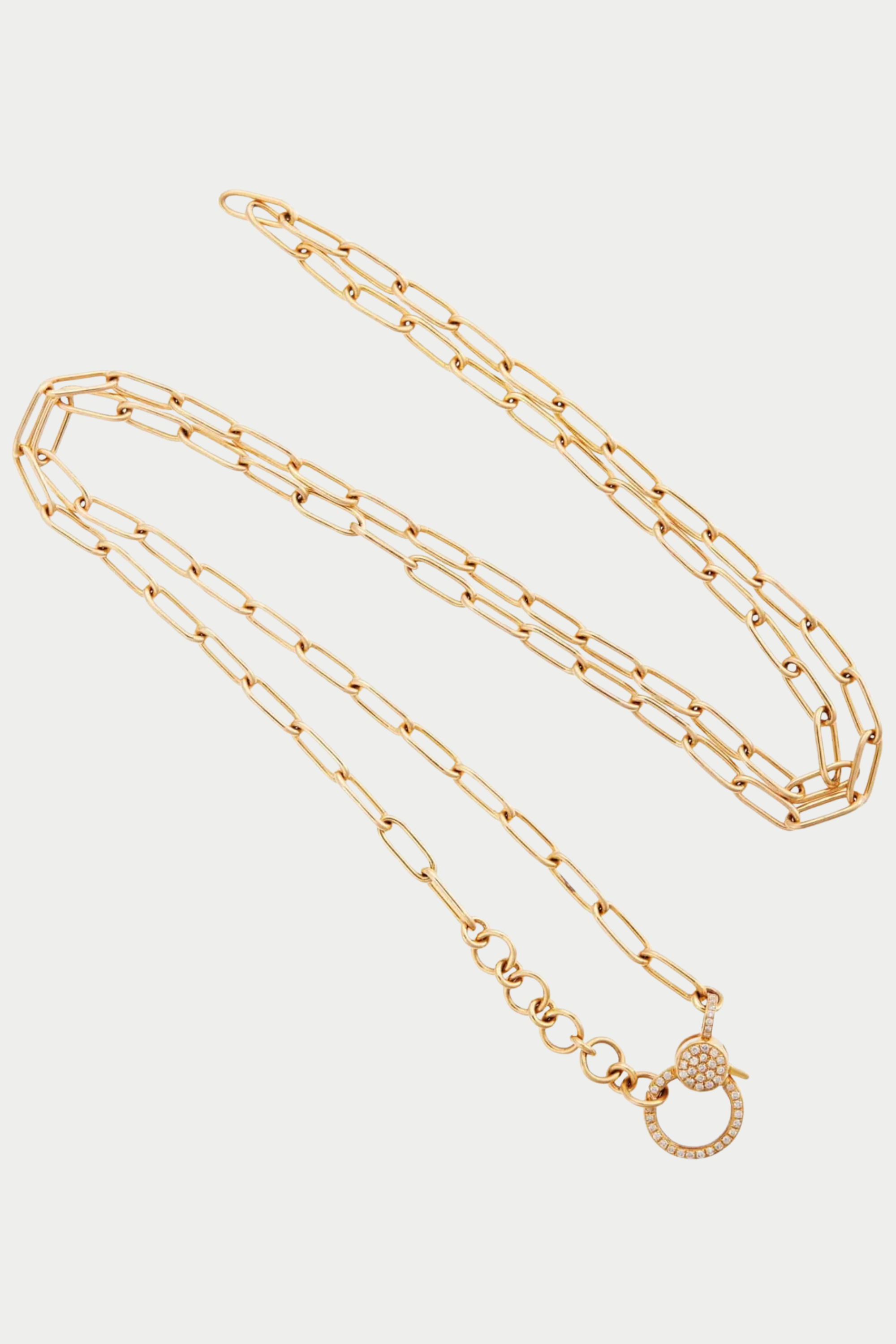 ILEANA MAKRI - Large Oblong Chain Necklace, Yellow Gold