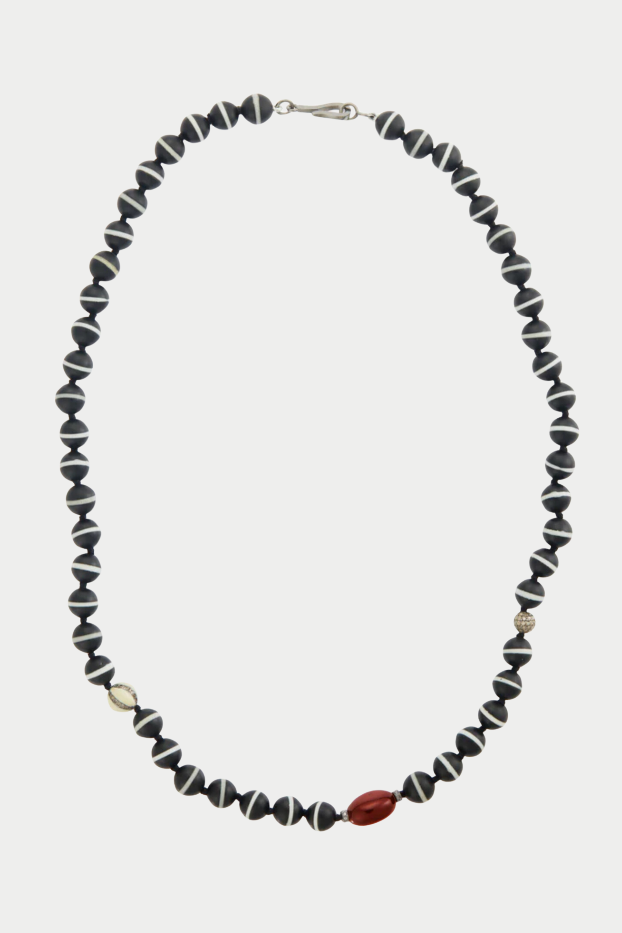 ILEANA MAKRI - Stripe Beaded Necklace, Black Onyx