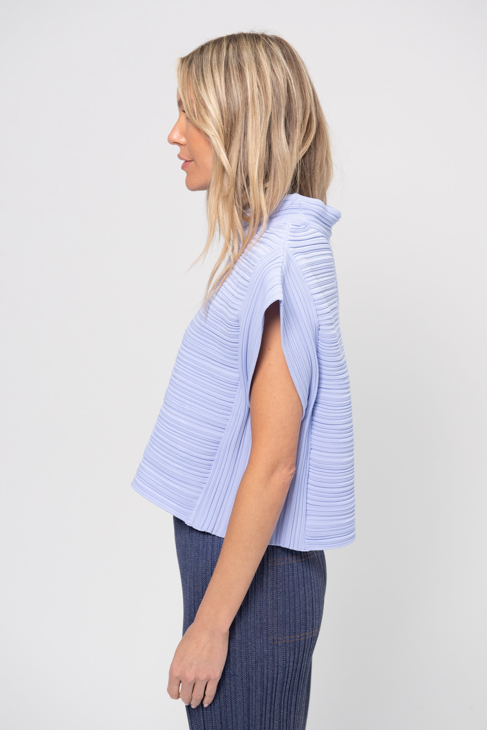 Crepe Knit, Saxe Blue