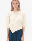 Issey Miyake - Lithe Knit Top, Cream