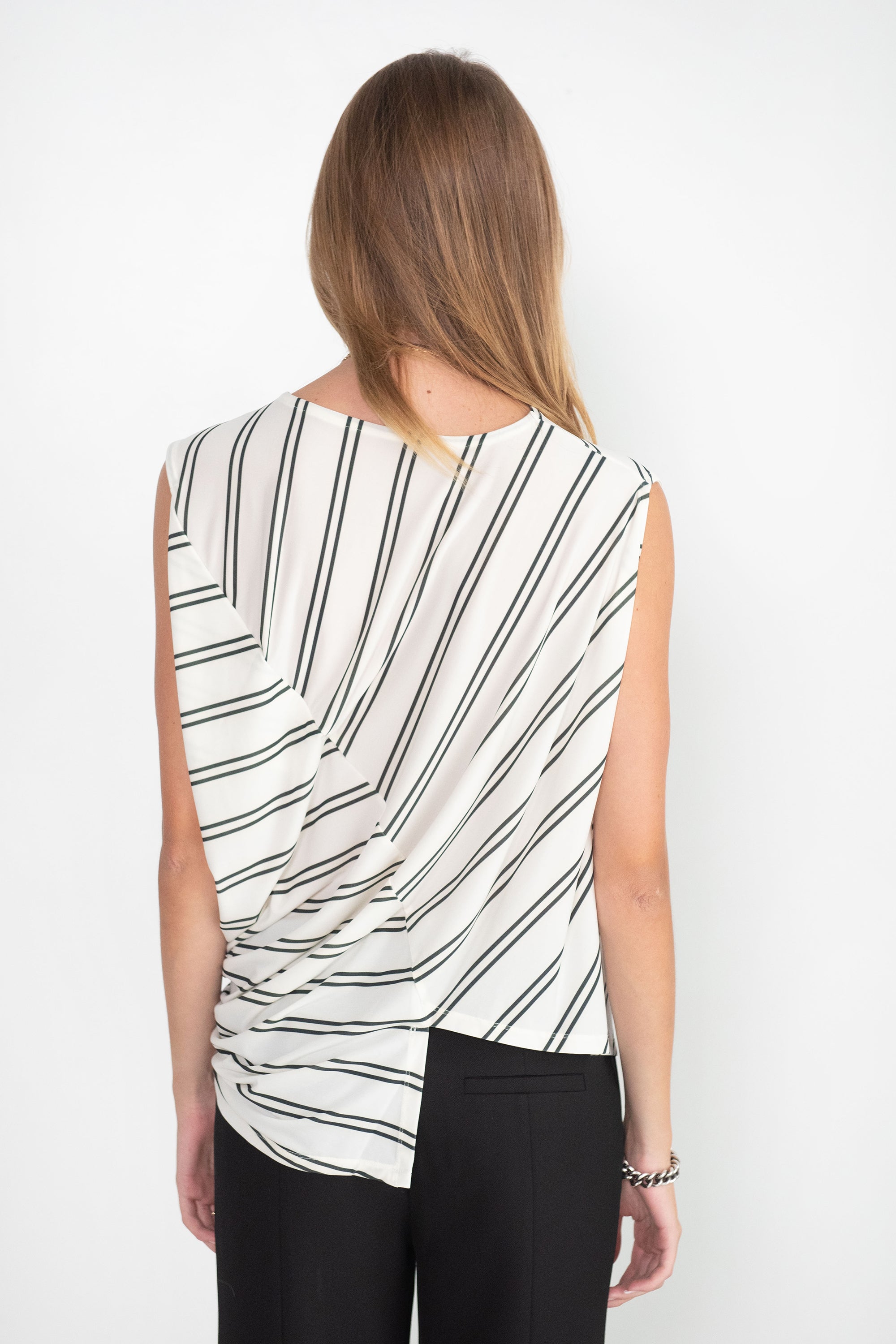 Issey Miyake Stripe Drape Jersey Dress, Gray – Kick Pleat