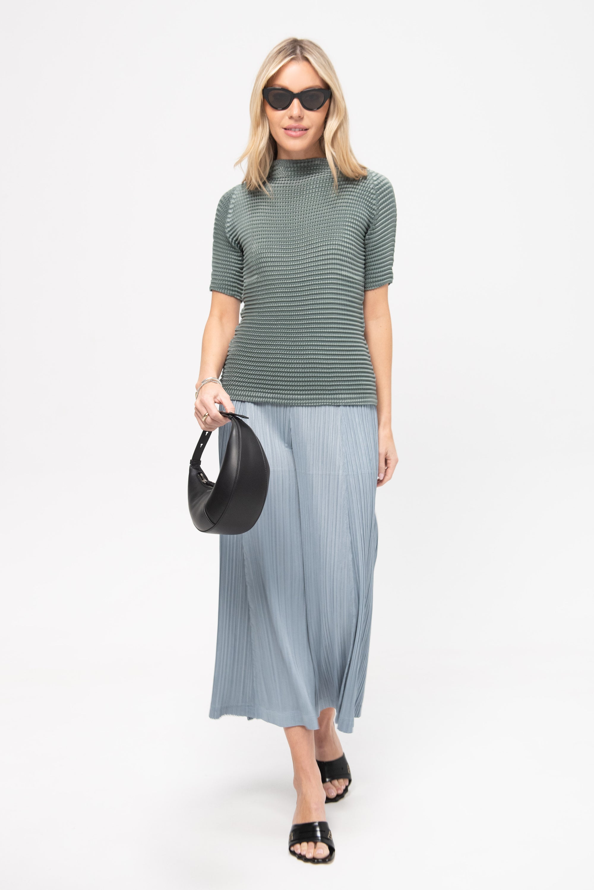 Suede Like Pleats, Sage