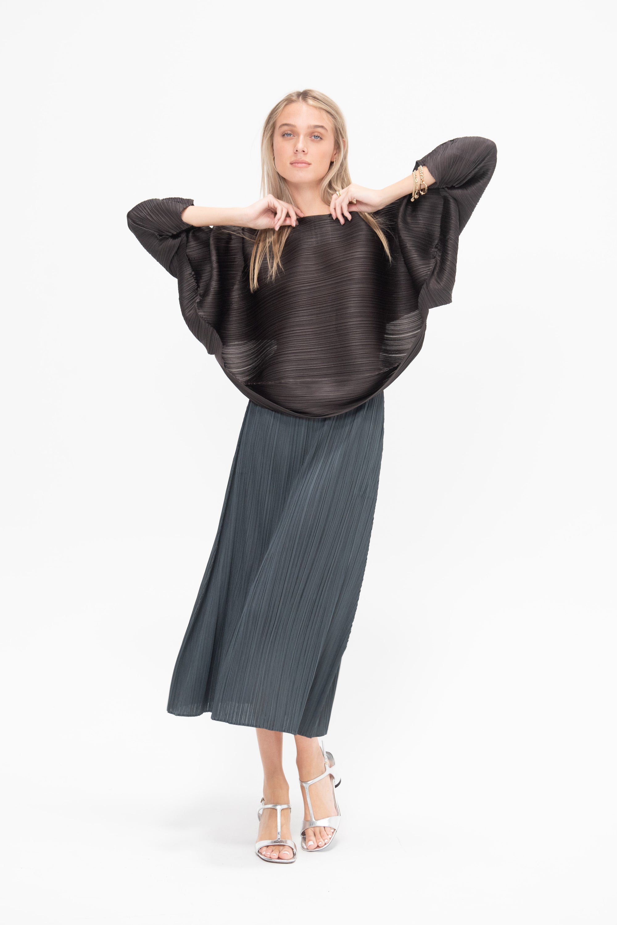 Monthly Colors: December Skirt, Steel Gray