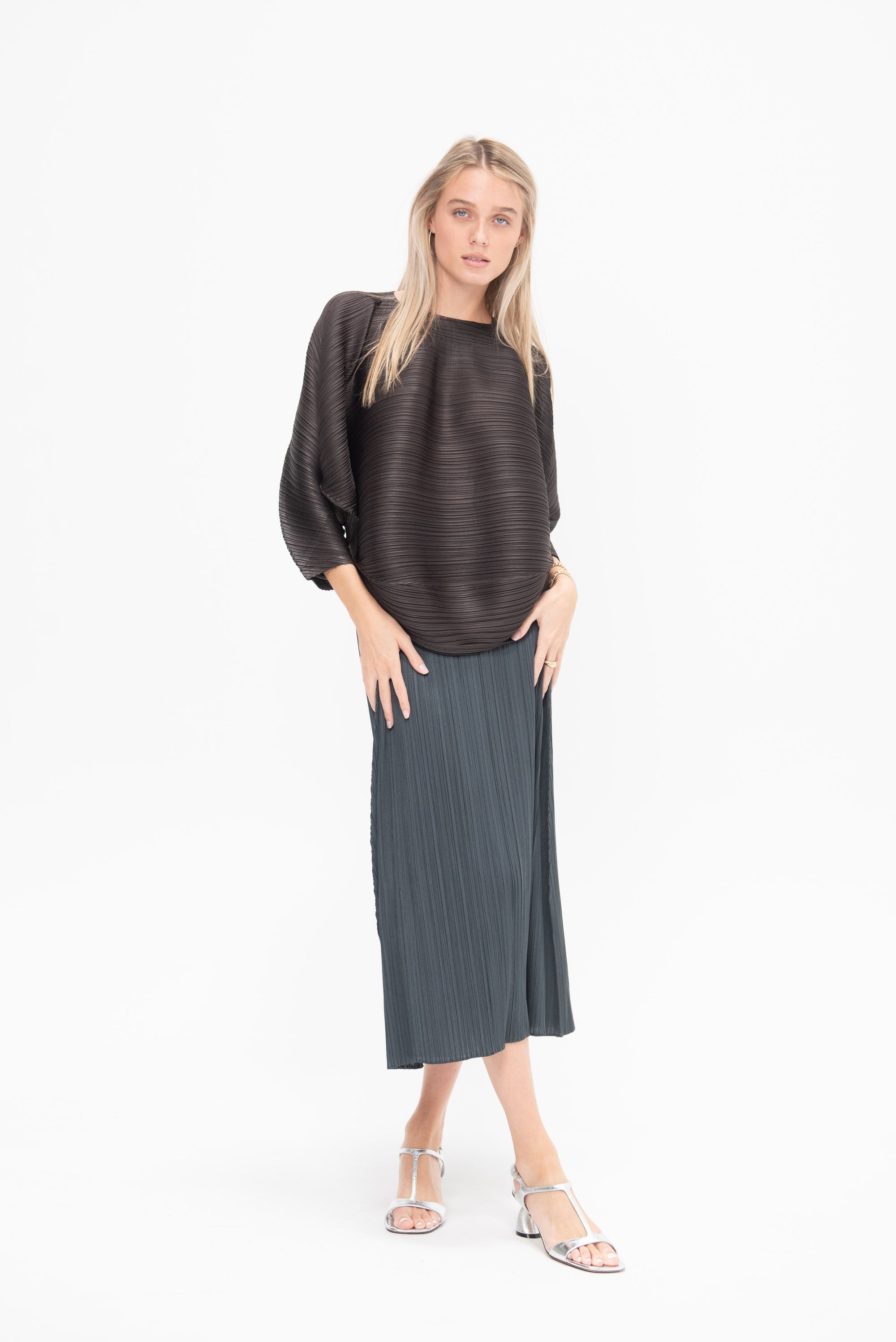 Monthly Colors: December Skirt, Steel Gray