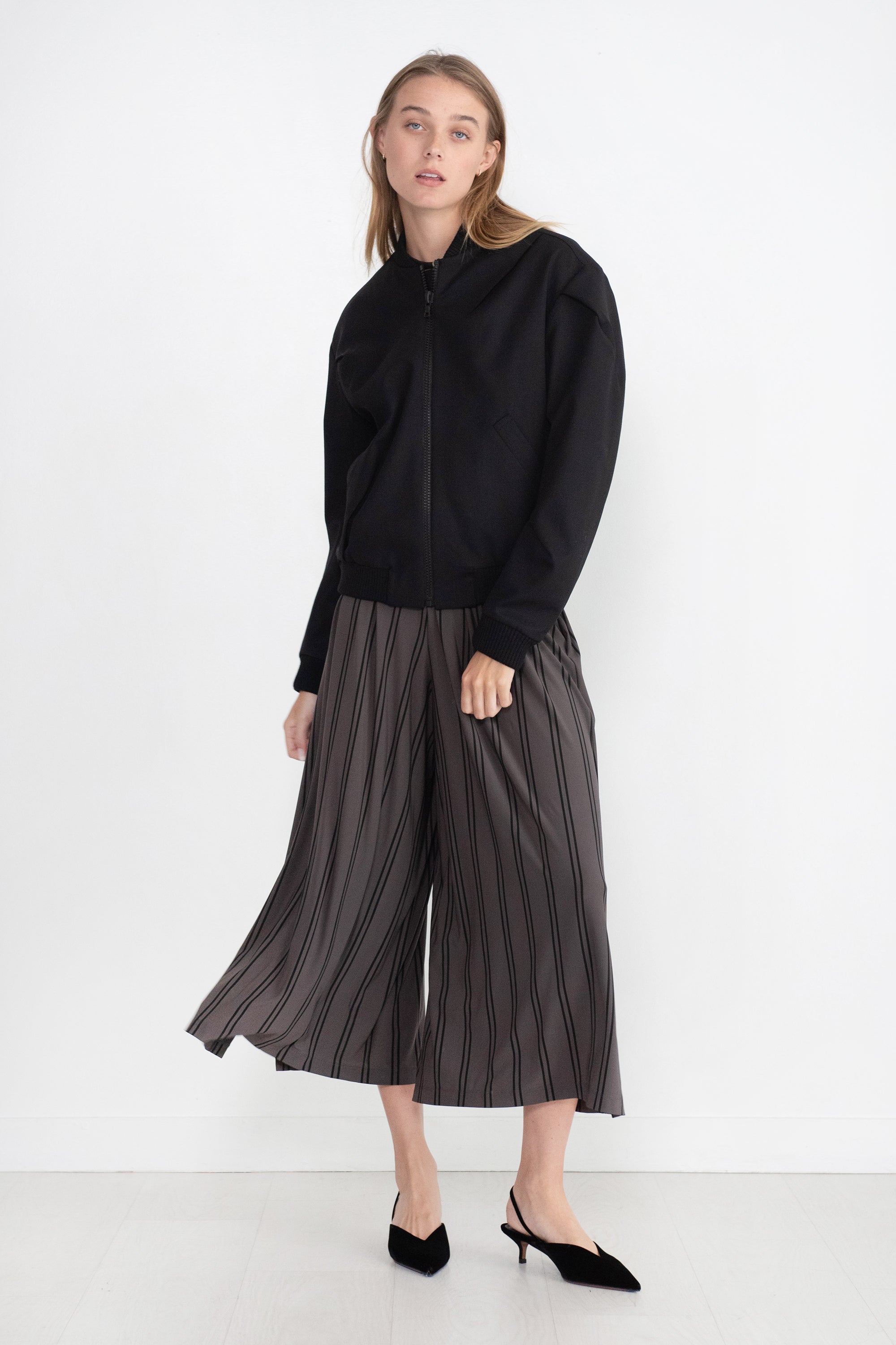 Issey Miyake Stripe Drape Jersey Dress, Gray – Kick Pleat