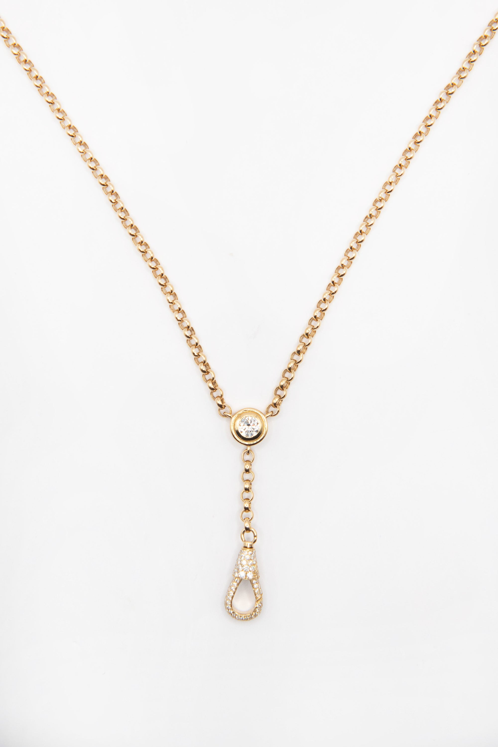 JOANNA DAHDAH - Small Diamond Lariat, Yellow Gold