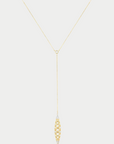 JOANNA DAHDAH - Drop Lariat Necklace, Yellow Gold