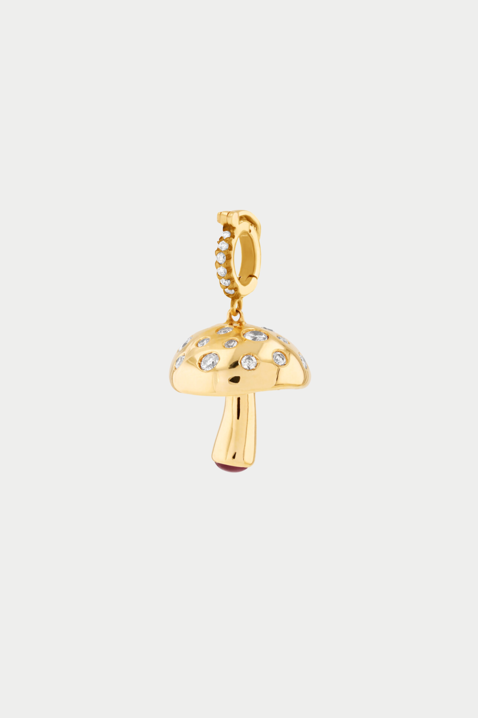 JOANNA DAHDAH - Scattered Diamonds Mushroom Pendant, Yellow Gold