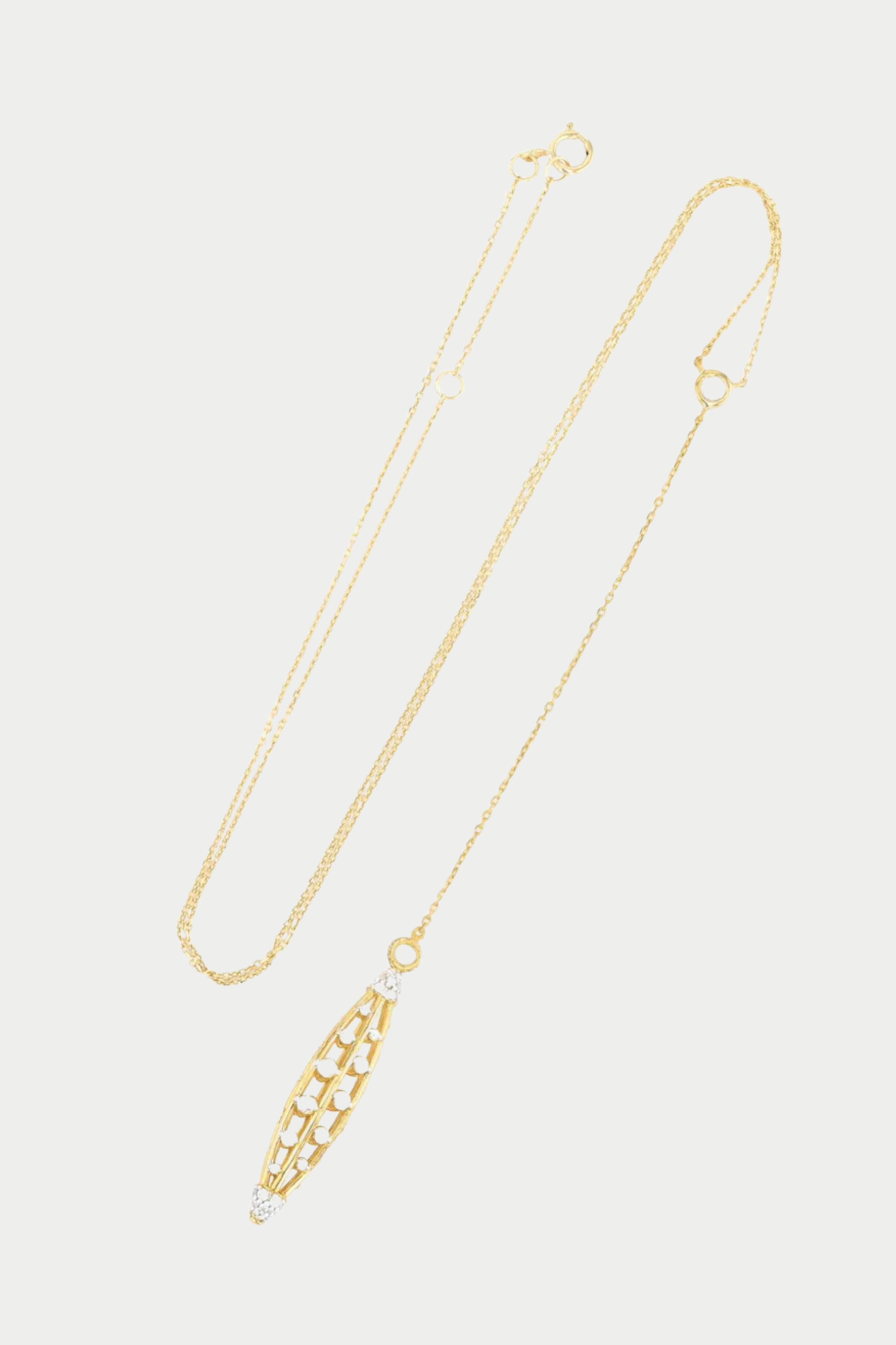 JOANNA DAHDAH - Drop Lariat Necklace, Yellow Gold