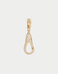 JOANNA DAHDAH - Large Diamond Hook Full Pave, Yellow Gold