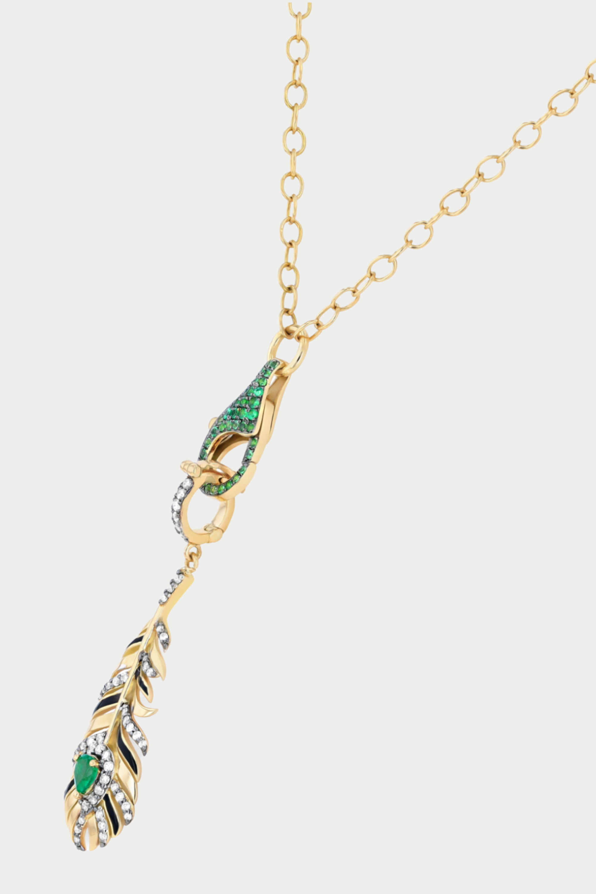 JOANNA DAHDAH - Feather Pendant, Yellow Gold