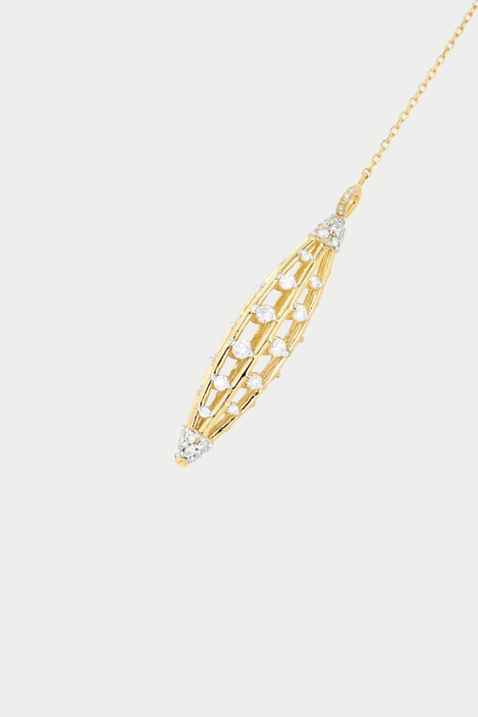 JOANNA DAHDAH - Drop Lariat Necklace, Yellow Gold