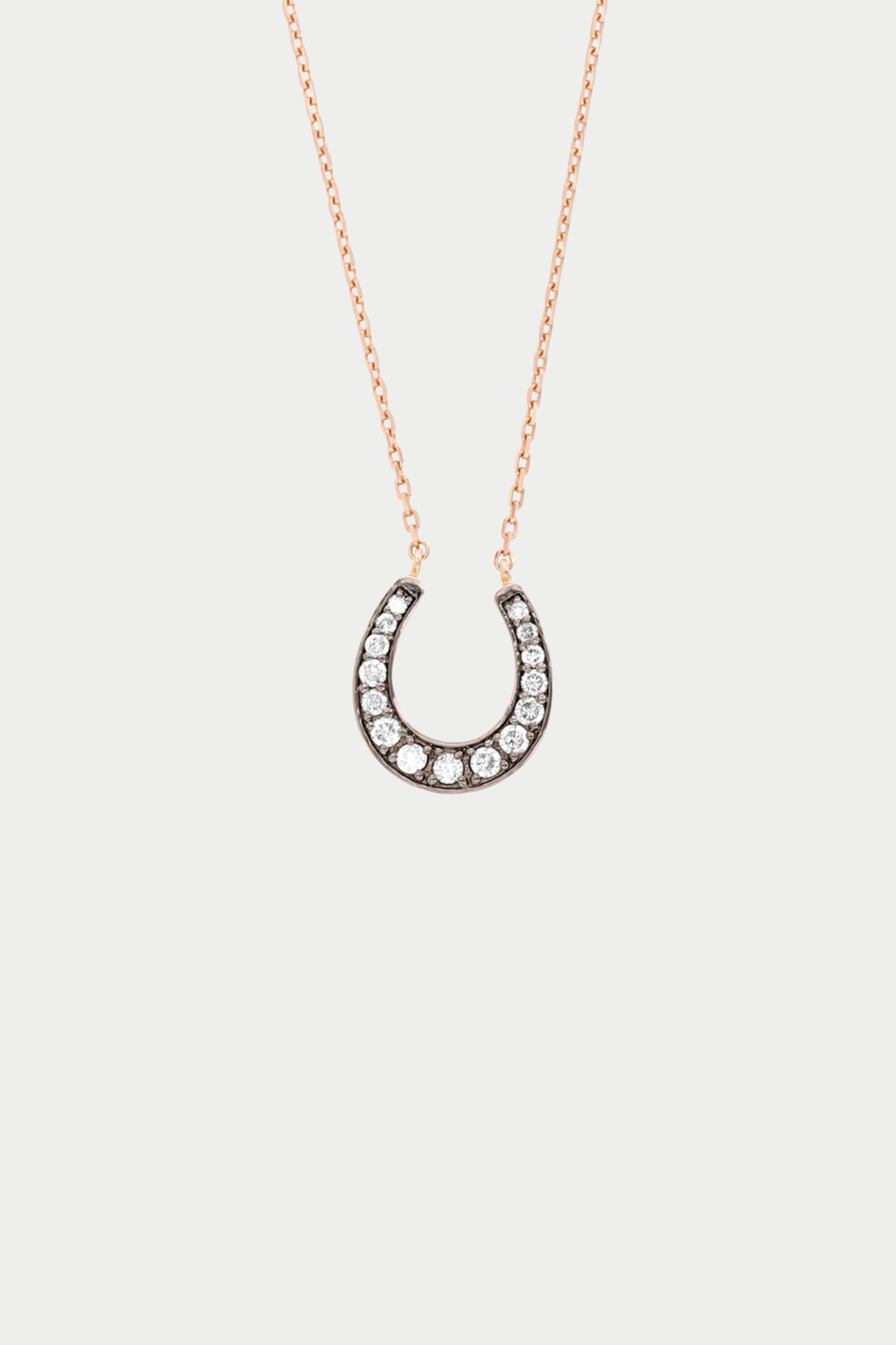 JOANNA DAHDAH - Horseshoe Necklace, Brown Diamonds