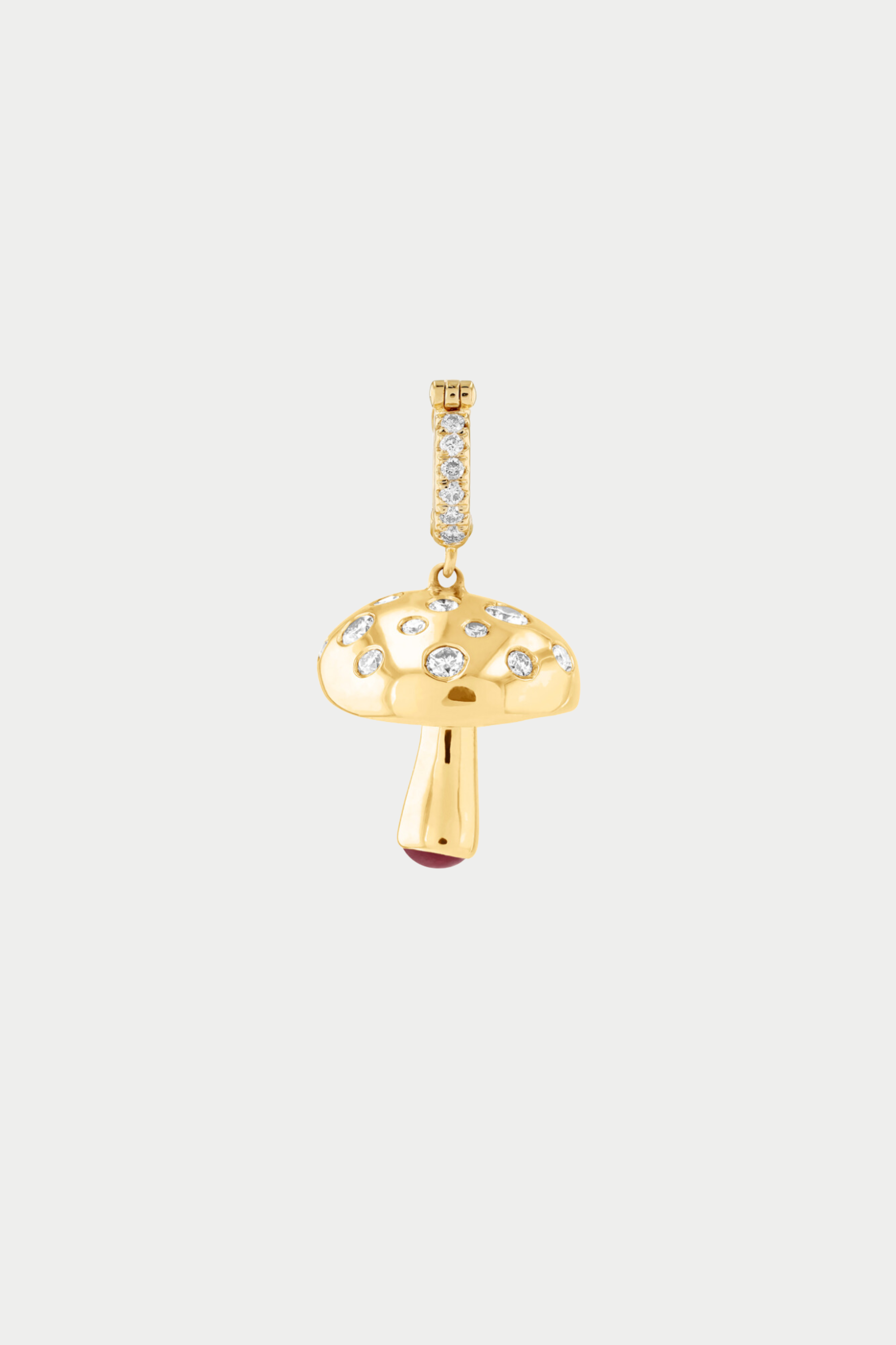 JOANNA DAHDAH - Scattered Diamonds Mushroom Pendant, Yellow Gold