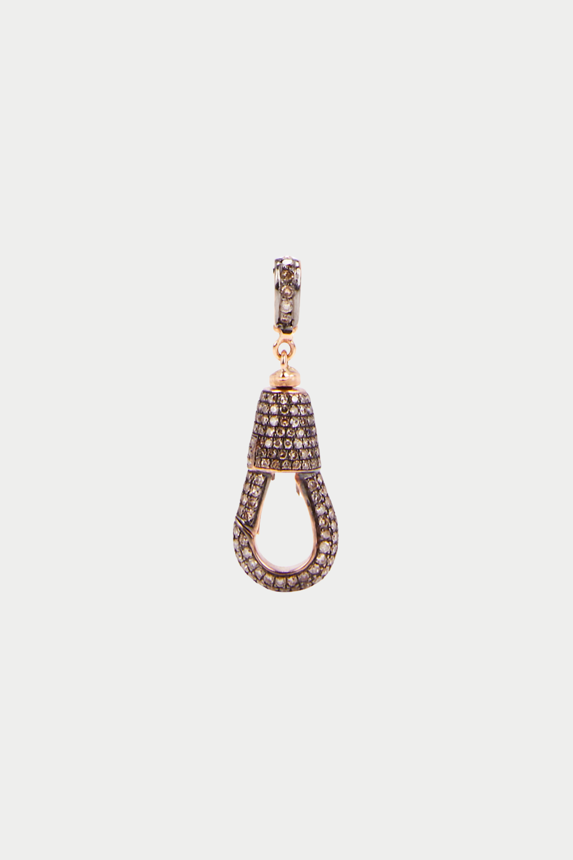 JOANNA DAHDAH - Large Diamond Hook Pendant, Brown Diamonds