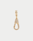 JOANNA DAHDAH - Large Diamond Hook Full Pave, Yellow Gold