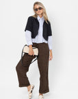 CORDERA - Relaxed Linen Pant, Checkered