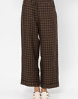 CORDERA - Relaxed Linen Pant, Checkered