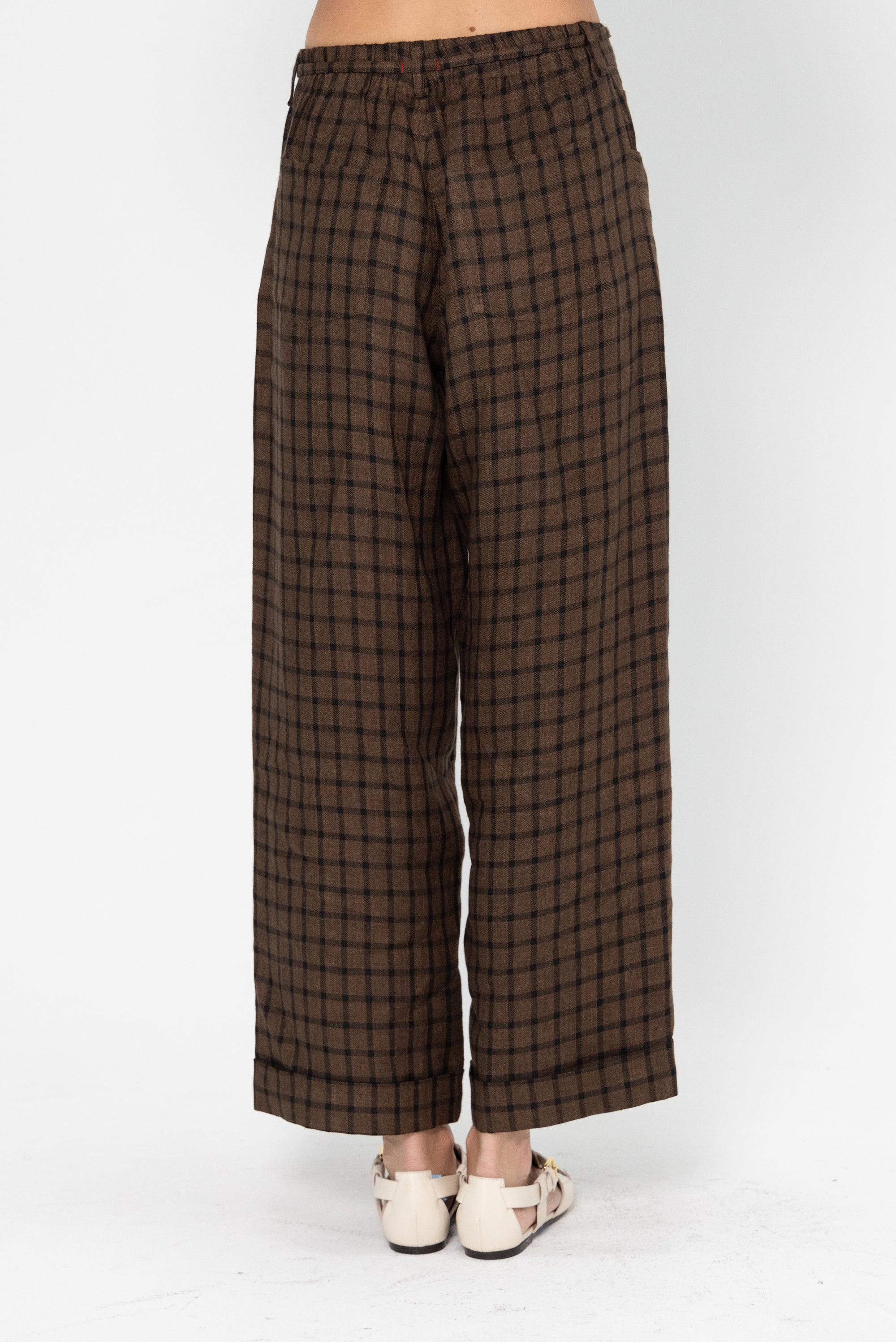 CORDERA - Relaxed Linen Pant, Checkered