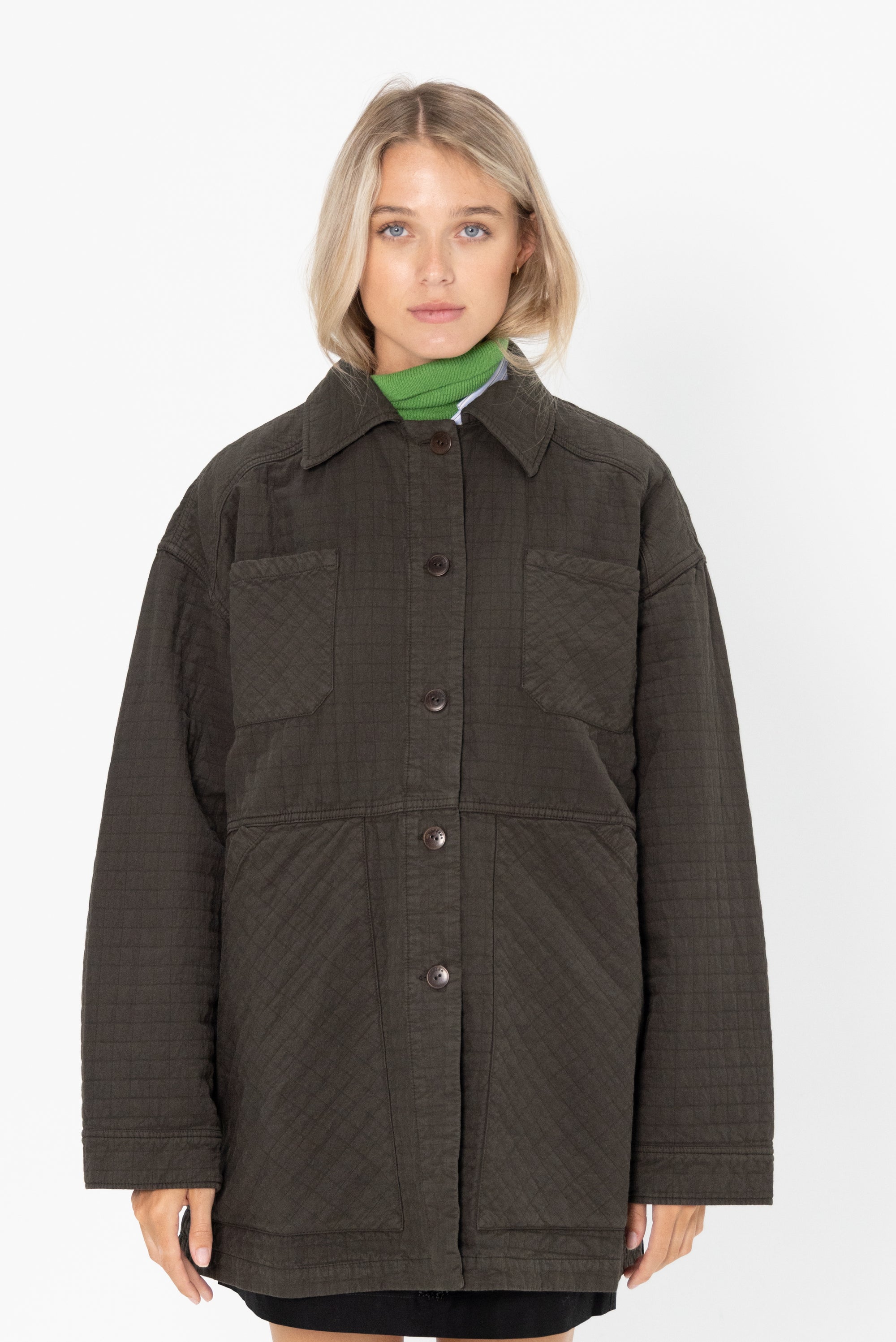 CORDERA - Padded Jacket, Dark Brown