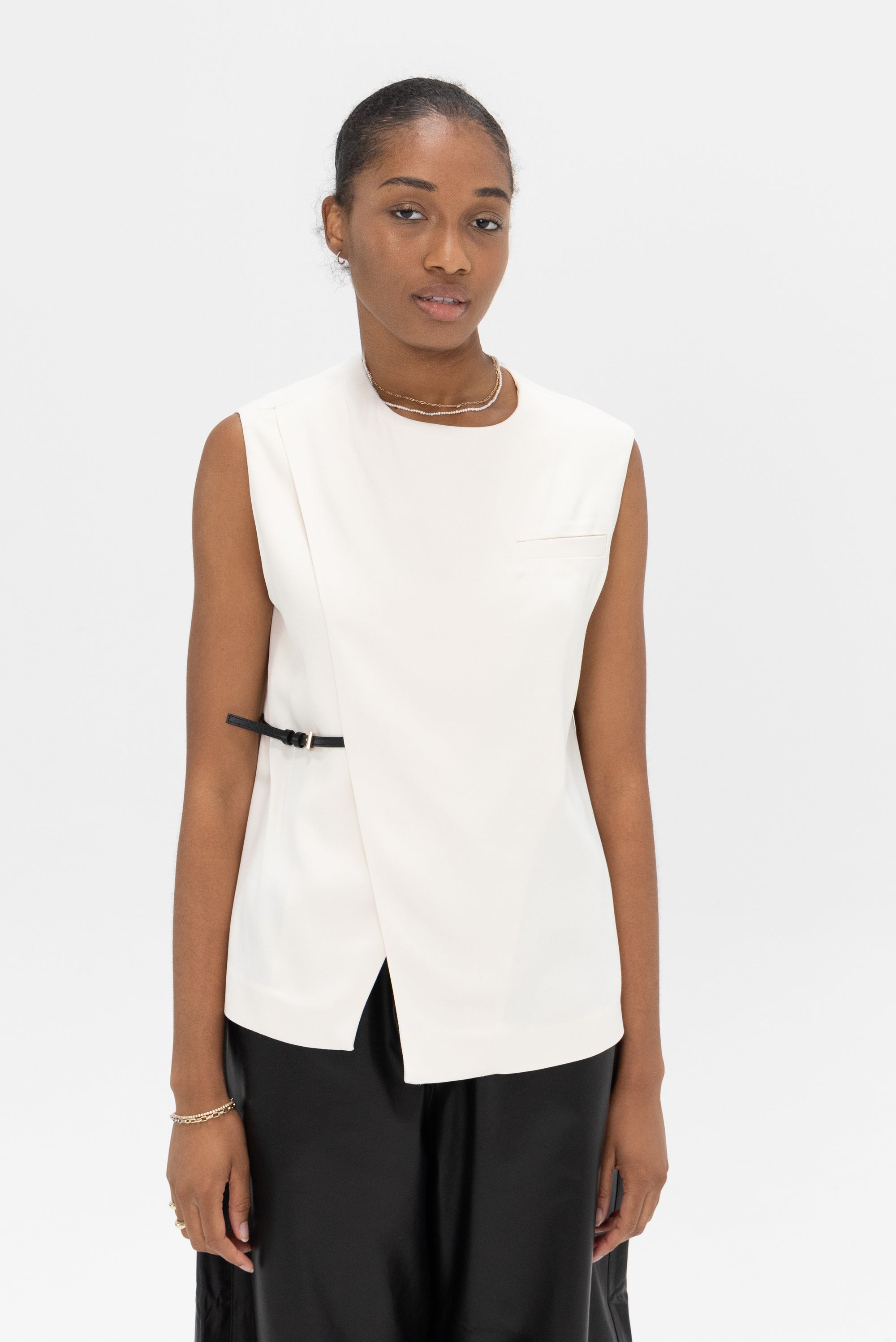 LOULOU STUDIO - Sambac Sleeveless Top, Ivory