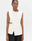 LOULOU STUDIO - Sambac Sleeveless Top, Ivory