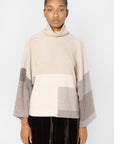 DUNE - Patchwork High Neck Kimono Sweater, Ortigia