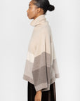 DUNE - Patchwork High Neck Kimono Sweater, Ortigia