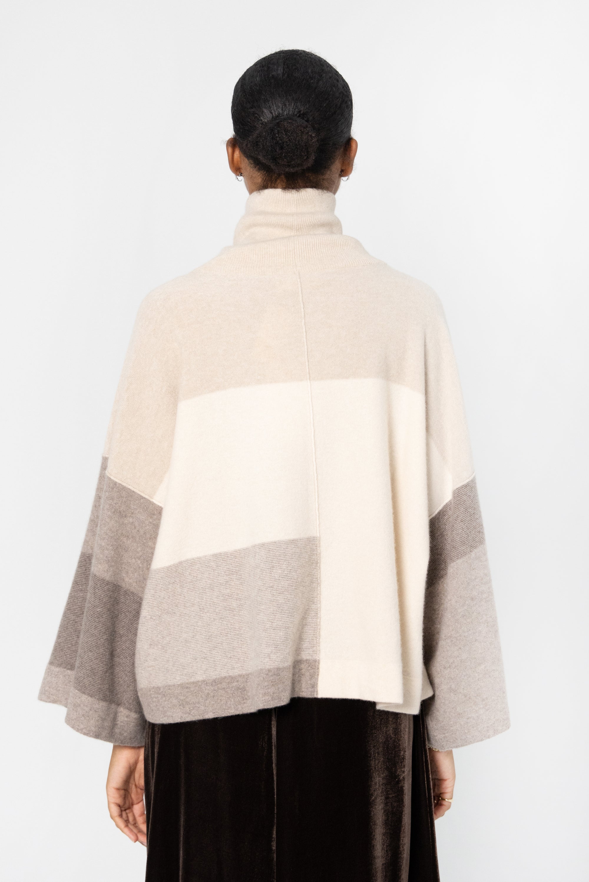 DUNE - Patchwork High Neck Kimono Sweater, Ortigia