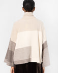 DUNE - Patchwork High Neck Kimono Sweater, Ortigia