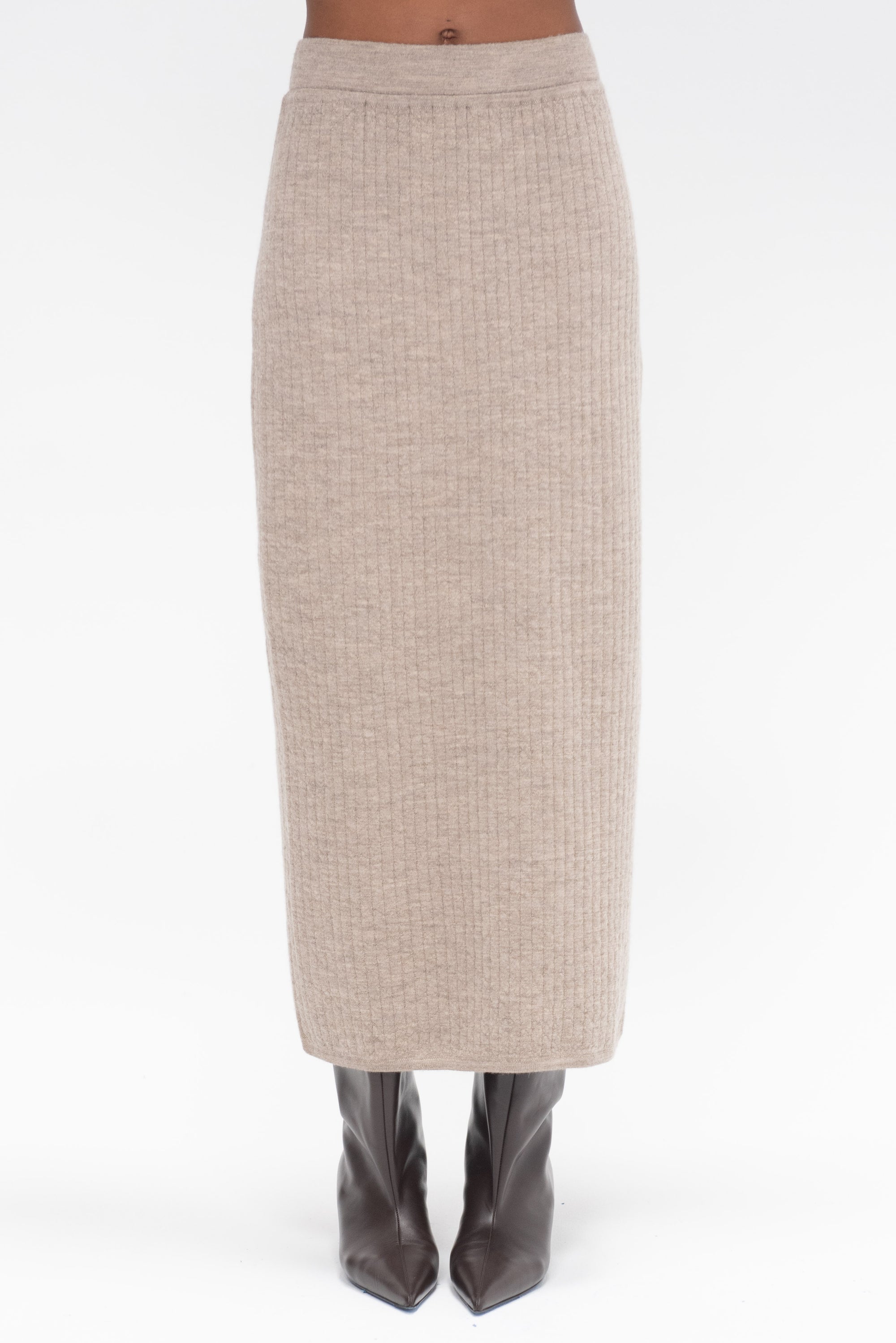 LAUREN MANOOGIAN - Line Quilt Skirt, Dust