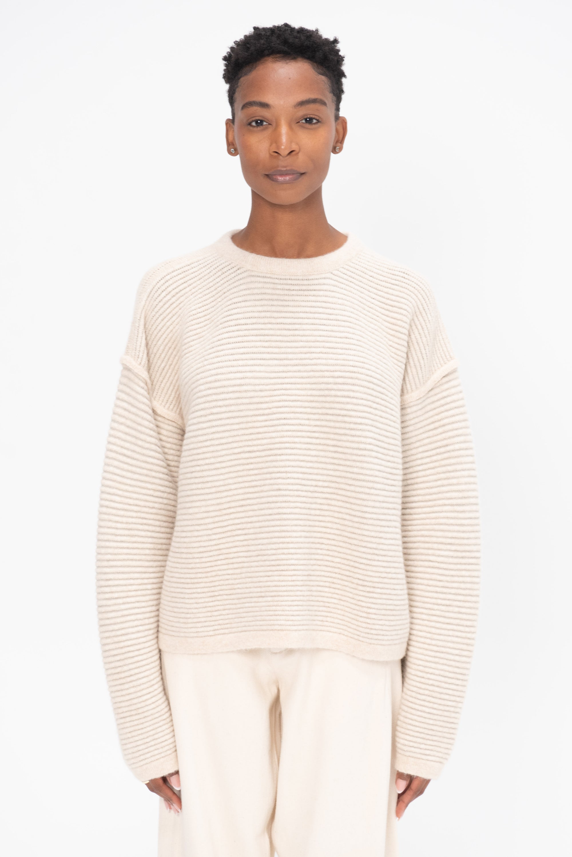 LAUREN MANOOGIAN - Ottoman Crewneck, Alabaster