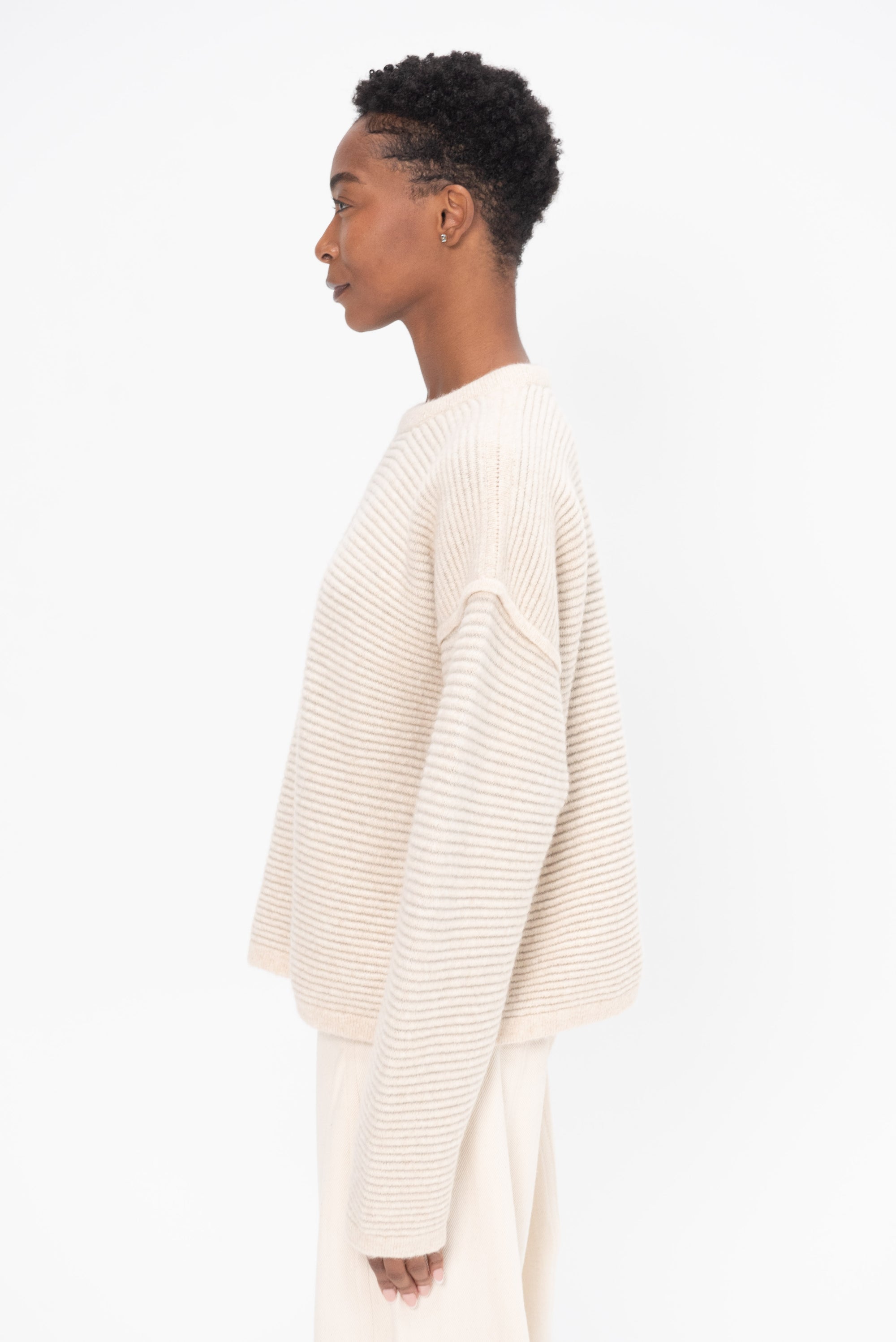 LAUREN MANOOGIAN - Ottoman Crewneck, Alabaster