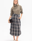 LAUREN MANOOGIAN - Plaid Placket Skirt, Plaid